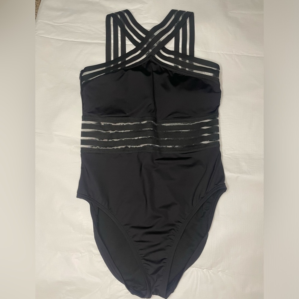 Kenneth Cole black see through swimsuit